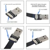 Chenyang plokščias usb c kabelis, usb 2.0 male į usb c male ribbon flex duomenų perdavimo įkrovimo ilgiklio adapteris 2.0 m
