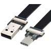 Chenyang plokščias usb c kabelis, usb 2.0 male į usb c male ribbon flex duomenų perdavimo įkrovimo ilgiklio adapteris 2.0 m