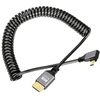Chenyang spiralinis micro hdmi kabelis hdmi 2.0 į micro hdmi 90 laipsnių kampu į kairę 4k 60hz prailginimo kabelis