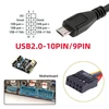 Chenyang Usb 2.0 9 Pin 10 Pin motininės plokštės jungtis į Micro Usb 5 Pin duomenų kabelį 0.5 m