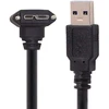 Chenyang usb 3.0 į usb 3.0 micro-b duomenų kabelis su varžtų tvirtinimu pramoninei kamerai 90 laipsnių žemyn kampu 1.2 m