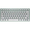 Cherry Kw 7100 Mini Bt kompaktiška kelių įrenginių klaviatūra su 3 Bluetooth kanalais, Eu išdėstymas (qwerty), plokščias dizainas, su dėklu, agavos žalia