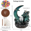 Chililon smilkalų degiklis su atgaliniu srautu, drakono smilkalų krioklys su atgaliniu srautu, krioklys su atgaliniu srautu, su 50 smilkalų kūgelių, 30 smilkalų lazdelių, smilkalų lazdelių laikiklis biurui, namams, miegamajam, jogos dekoravimui