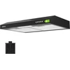 Ciarra Cbcb6903d A+ gartraukis, pagrindas, 60 cm, recirkuliacinis, oro ištraukimas, 3 galios lygiai, integruotas pagrindo spintelės gartraukis su Cbcf009 anglies filtru, juodas