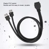 Ciciglow usb 3.0 panelinis montavimo kabelis, usb 3.0 19/20 kontaktų stalinis priekinės pagrindinės plokštės panelinis montavimo kabelis su fiksuotomis kojelėmis (0,6 m)