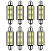 Cjbin automobilio led vidaus apšvietimas, 8 vnt., 41 mm led automobilio vidaus apšvietimas, 12 v 1,2 w led vidaus apšvietimo lemputė automobiliui, automobilio vidaus apšvietimas, lengva naudoti, balta šviesa