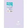 Clairefontaine 971775c - Koverbook Blush sąsiuvinis su sąsagomis, polipropileno viršelis, dviejų atspalvių nepermatomas, 21 x 29,7 cm, 48 lapai, linijomis, violetinė / žalsvai geltona, 1 vnt.