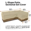 Classic Accessories uždangalas kampinei sodo sofai Porch Cover Pebble / Bark / Earth (264cm dešinė pusė)
