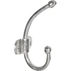 Com-four® 2 x sieniniai kabliukai, dvigubi metaliniai sieniniai kabliukai vonios kambariui, virtuvei, miegamajam ar drabužių spintai (9,5 x 8 x 18 cm) (2 vnt. - sieniniai kabliukai)