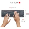 Contour Balance Klaviatūra | belaidė bluetooth klaviatūra su usb jungtimi | Qwertz išdėstymas | itin plona belaidė klaviatūra | skaičių klaviatūra + medijos klavišai | namams ir darbui | skirta windows ir mac