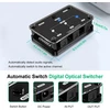 Televizorius Cooidea Toslink jungiklis 3:1 - automatinis Spdif optinis audio Toslink jungiklis su nuotolinio valdymo pulteliu, palaiko iki 192 Khz / 24 bitų, Pcm 2.0 Dts Dolby Ac3 televizoriui, XBOX ir Blu-ray grotuvui