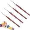 Coopay nėrimo vąšelių rinkinys, 1.0 mm, 1.25 mm, 1.5 mm, 1.75 mm nėrimo vąšeliai su ilgesne rankena, 4 dalių lcae nėrimo vąšelių rinkinys pradedantiesiems, mini nėrimo vąšeliai nėriniams, mažas dydis