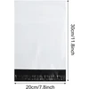 Cozlly 100 plastikinių siuntimo maišelių pakuotė 200 x 300 mm, lipnūs ir nepermatomi, balti