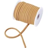 Craftdady 20 metrų pločio pinta elastinė juosta 5 mm elastinė virvė siuvimo amatams, drabužių siuvimui, smėlio ruda
