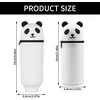 Cragmut 2-in-1 silikoninis panda penalas, teleskopinis panda penalas ir rašiklių laikiklis kawaii panda pieštukų ir 4 panda lipdukų rinkinys, baltas, kawaii