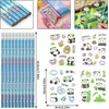 Cragmut 2-in-1 silikoninis panda penalas, teleskopinis panda penalas ir rašiklių laikiklis kawaii panda pieštukų ir 4 panda lipdukų rinkinys, baltas, kawaii