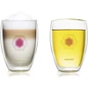 Creano dvigubo stiklo arbatinė stiklinė, Latte Macchiato, termopuodelis „flower of Life“ | 250 ml, išskirtinėje dovanų dėžutėje, 2 vnt.