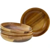 Creatable, nature collection 21577 acacia wood series 4 dalių indų rinkinys, sriubos lėkščių rinkinys iš acacia medienos 6 asmenims, kokybiška gamyba, match & mix