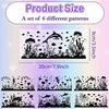 Creatcabin 24 x silhouette lipdukai stiklainiams išpjovos lipdukai jūros organizmai scrapbook vandeniui atspari pvc lempų plėvelė kalėdoms helovinui sienoms langams matiniam stiklui dekoruoti 9 x 10 cm