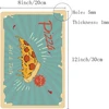 Creatcabin skardinis ženklas "pizza" - vintažinis katės skardinis ženklas, juokingas metalinis skardinis ženklas, sienų dekoras, sodo pašiūrės lentelė namams, sodui, virtuvei, barui, svetainei, biurui, garažui, plakatas, lentelė 12x8.(5)cm