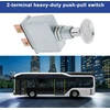 Create idea 1 vnt. 75 amperų didelio našumo traukiamasis jungiklis 2 prievadai 6-28 voltų dc įjungimo/išjungimo jungiklis automobiliams, sunkiasvoriams sunkvežimiams, autobusams, bekelės transporto priemonėms, nameliams ant ratų, valtims, sidabrinis