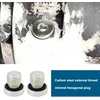 Create idea 2 vnt. M12 x 1,5 mm sandarinimo kamščiai iš anglinio plieno su guminiu sandarikliu. Šešiakampio lizdo vandens