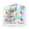 Creative Progaming Ambra Baltas korpusas, Cube Tower, M-atx, 5xargb ventiliatoriai, Argb valdiklis