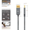Csl - 4k displayport kabelis 1 m - displayport į displayport - dp 1.2-4k 60hz ir 2k 144hz - pralaidumas iki 21.6 gbit/s - jungiamasis kabelis - monitoriaus vaizdo plokštei pc nešiojamam kompiuteriui projektoriui