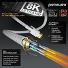 Csl - 8k / 4k hdmi kabelis 2.1/2.0-10m - 8k @ 60hz 4k @ 120hz su dsc - 48 gbit/s - 3d - itin didelis greitis su ethernet - tv blu-ray ps5 XBOX series x switch - baltas - 10 metrų