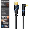 Csl - 8k Hdmi 2.1 kabelis su 270° kampu - kampinis kištukas 270 laipsnių - 8k @ 60 Hz su Dsc - 7680 x 4320 - 2 m (metrai) - Hdmi 2.1 2.0a 2.0b - 3d - Uhd Ii - Dynamic Hdr-10+ - Earc - Vrr - Dollar Vision