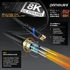 Csl - 8k hdmi kabelis 2.1 - 8k @ 60hz 4k @ 120hz su dsc - juodas/mėlynas