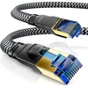 Csl Cat.8 plokščias tinklo kabelis, 40 Gbit/s, medvilninis apvalkalas, 3m