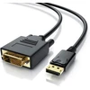 Csl – hq premium displayport į dvi kabelis (dual link), 3m