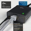 Csl - lan spausdinimo serveris - greitasis ethernet - usb 2.0 high speed - lrp spausdinimo serveris, skirtas windows - tinklo usb į rj45 - palaiko dhcp, tcp/ip - su maitinimo šaltiniu ir ethernet kabeliu - naujas