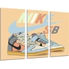 Cuadros Cámara Nike Sb Skateboard 3 dalių sieninis plakatas modernus svetainės miegamojo kambarys šlepetės (97x62cm)