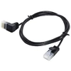 Cy 0.5m itin plonas cat6 ethernet kabelis rj45 žemyn kampu utp tinklo kabelis patch kabelis 90 laipsnių cat6a lan nešiojamam
