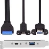 Cy cable usb3.0 pagrindinės plokštės 19/20 kontaktų į usb-c type-c ir usb 3.0 dvigubų lizdų pci-e galinę 5 gbps jungtį