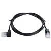 Cy itin plonas cat6 ethernet kabelis rj45 kampu į viršų į tiesų utp tinklo kabelį patch kabelis 90 laipsnių cat6a lan skirtas nešiojamam kompiuteriui maršrutizatoriui tv box
