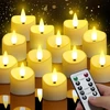 Daphomeu led arbatinės žvakutės su nuotolinio valdymo pulteliu, 12 vnt., led žvakės su 24 valandų ciklo laikmačiu, led imituotos elektrinės žvakės vestuvėms, vakarėliams, helovinui, kalėdoms, namų dekoravimui