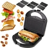 Daugiafunkcinis 3-in-1 sumuštinių keptuvas, skrudintuvas, kontaktinis grilis, 1000 W galia, nelimpanti danga lengvam valymui be pridegimo