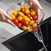 Daugiafunkcinis kiaurasamtis, 3 vnt., didelės talpos virtuvinis kiaurasamtis, plastikinis, kriauklė makaronams, vaisiams, daržovėms plauti