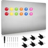 Dbreaks Magnetinė lenta 42 x 30 cm, metalinė magnetinė lenta kaip atmintinė, magnetinė lenta su 12 magnetų, rašomoji magnetinė lenta, magnetinė skelbimų lenta virtuvei, biurui, užrašams ir nuotraukoms