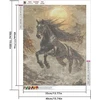 Dcidbei 5d deimantinė tapyba žirgas friese 40 x 50 cm deimantinės tapybos paveikslai suaugusiems žirgai juodas deimantinis menas šokantys žirgai deimantinė tapyba žirgas saulėlydis peizažas gamta pasidaryk pats drobė didelis