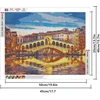 Dcidbei kvadratinis deimantų tapybos rinkinys Italijos peizažas 50 x 40 cm kvadratiniai akmenys tiltas Rialto tiltas suaugusiems peizažo paveikslai mozaika