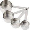 De Buyer 4827.02 Nerūdijančio plieno matavimo puodelių rinkinys, 4 vnt., 60, 80, 125, 250 ml talpos
