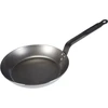 De Buyer 5110.24 Carbone Plus Heavy Quality Steel apvali keptuvė Lyonnaise, 24 cm skersmens