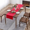 Decomira stalo takelis, staltiesė, lininė - 100% lininio audinio stalo užtiesalas - boho stalo dekoracija valgomajam stalui - raudonas 40 x 180 cm