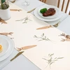 Decormommt stalo takelis modernus linksmas velykos mielas triušis stalo takelis plaunamas modernus pavasario virtuvės valgomojo stalo dekoravimas gėlė žalias lapas šventinis stalo kilimėlių takelių rinkinys vakarėliui 40 x 140 cm
