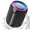 Kompiuterio kolonėlės Deeyaple bluetooth garsiakalbis, mažas nešiojamas muzikos grotuvas 5.3, ipx7 atsparus vandeniui, belaidis stereo sujungimas, laisvų rankų įranga, rgb apšvietimas, skirtas stovyklavimui lauke, sodo vakarėliams, kelionėms, 50% garsumas, 12 val. atkūrimas, j