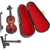 Dėlionė Dekaim muzikos instrumento modelis, miniatiūrinis smuiko modelis, mediniai rankdarbių ornamentai, su stovu, lėlių namelio aksesuarai, dovana